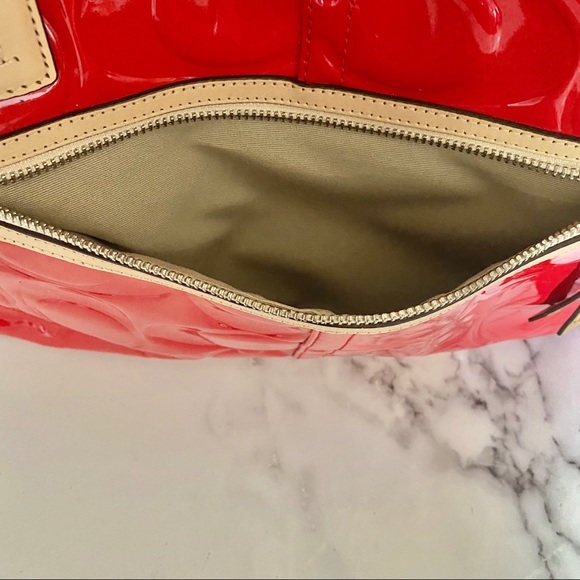 Coach Signature Embossed Patent Leather Handbag - Picture 7 of 13